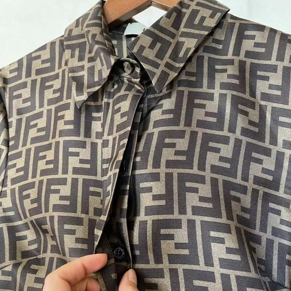 Fendi Women Brown FF Twill Top - image 5
