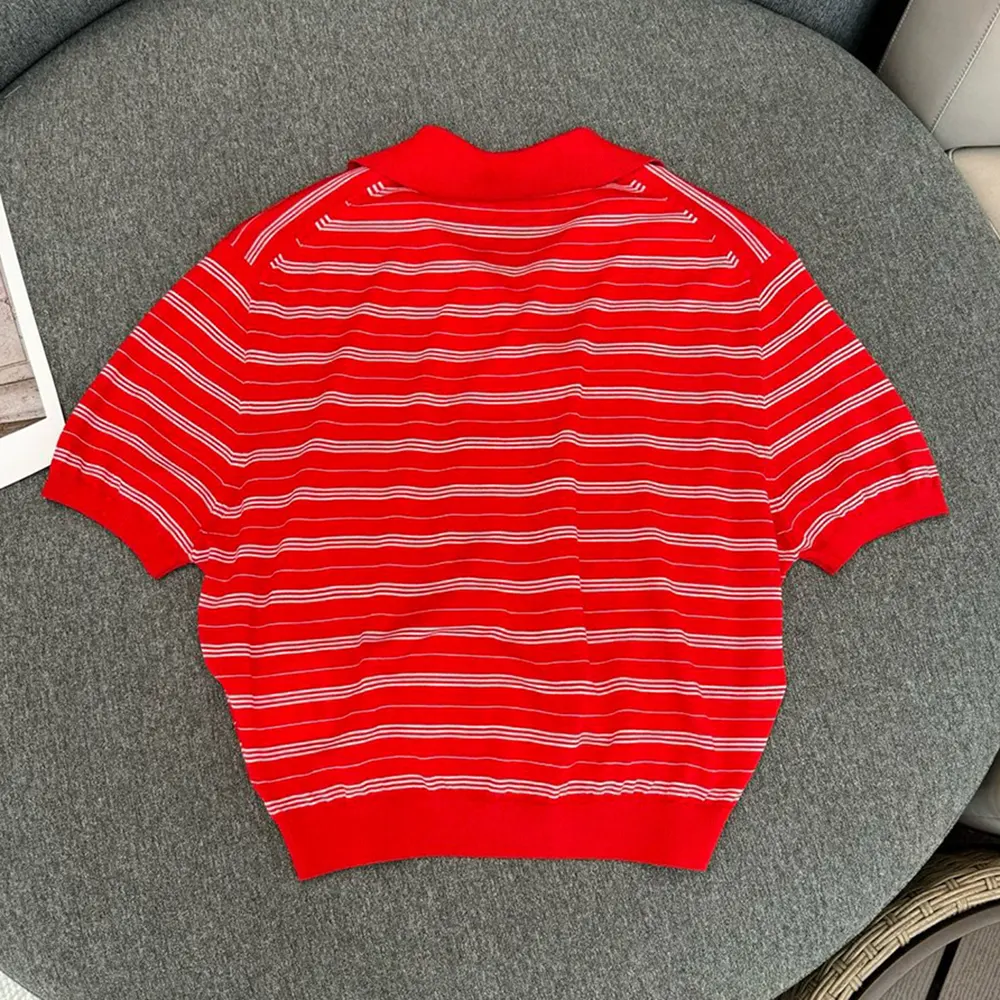 Miu Miu Women Cotton Knit Polo Shirt MML949_140V_F0011_S_OOO - image 4