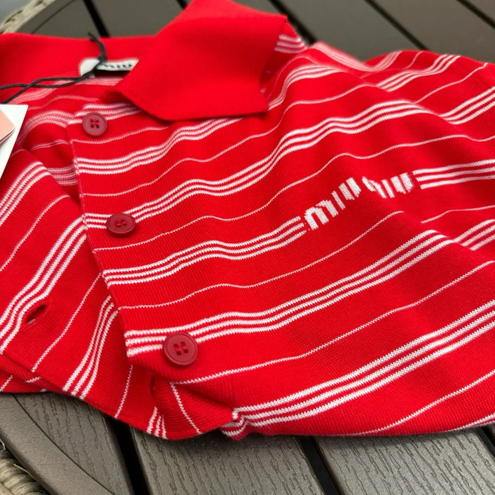 Miu Miu Women Cotton Knit Polo Shirt MML949_140V_F0011_S_OOO - image 7