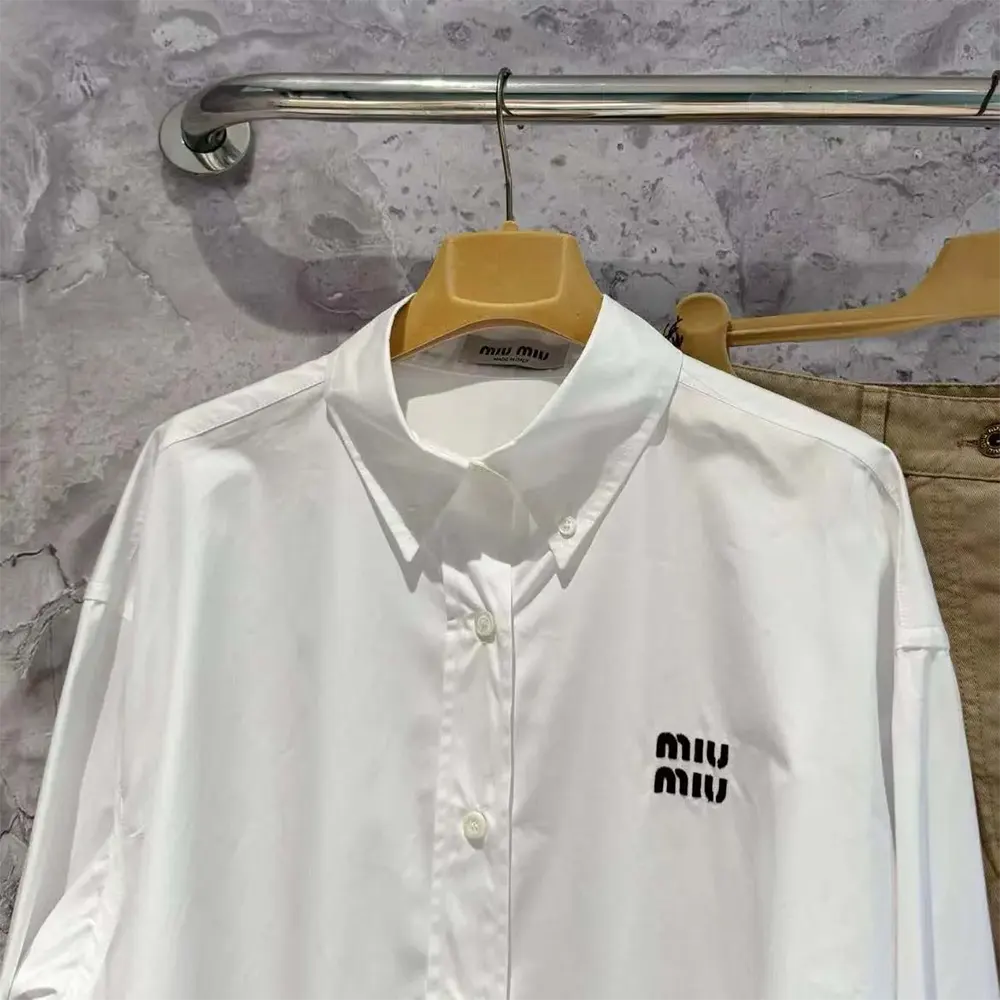 Miu Miu Women Striped Cotton Shirt MK1659_14BC_F0X24_S_OOO - image 4