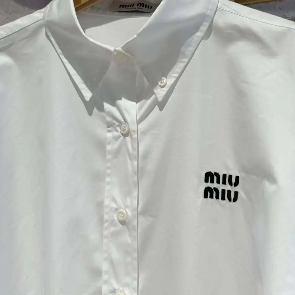 Miu Miu Women Striped Cotton Shirt MK1659_14BC_F0X24_S_OOO - image 8