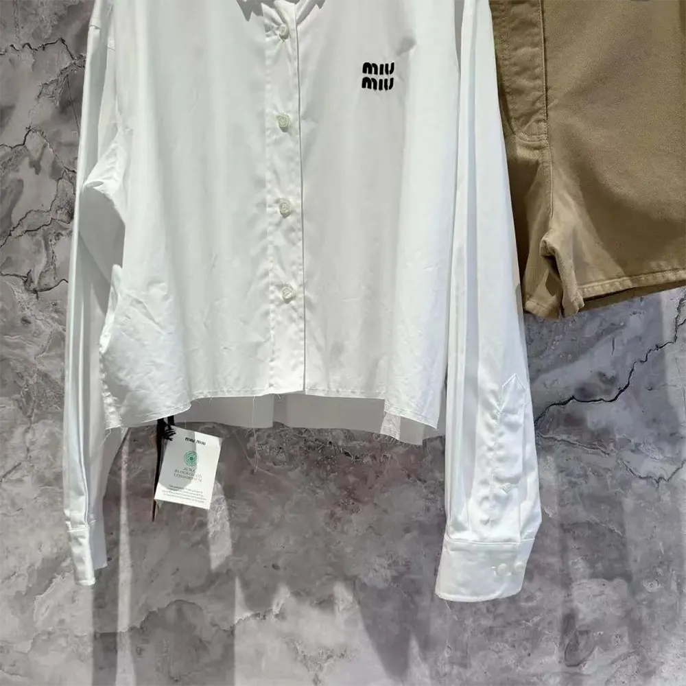 Miu Miu Women Striped Cotton Shirt MK1659_14BC_F0X24_S_OOO - image 7