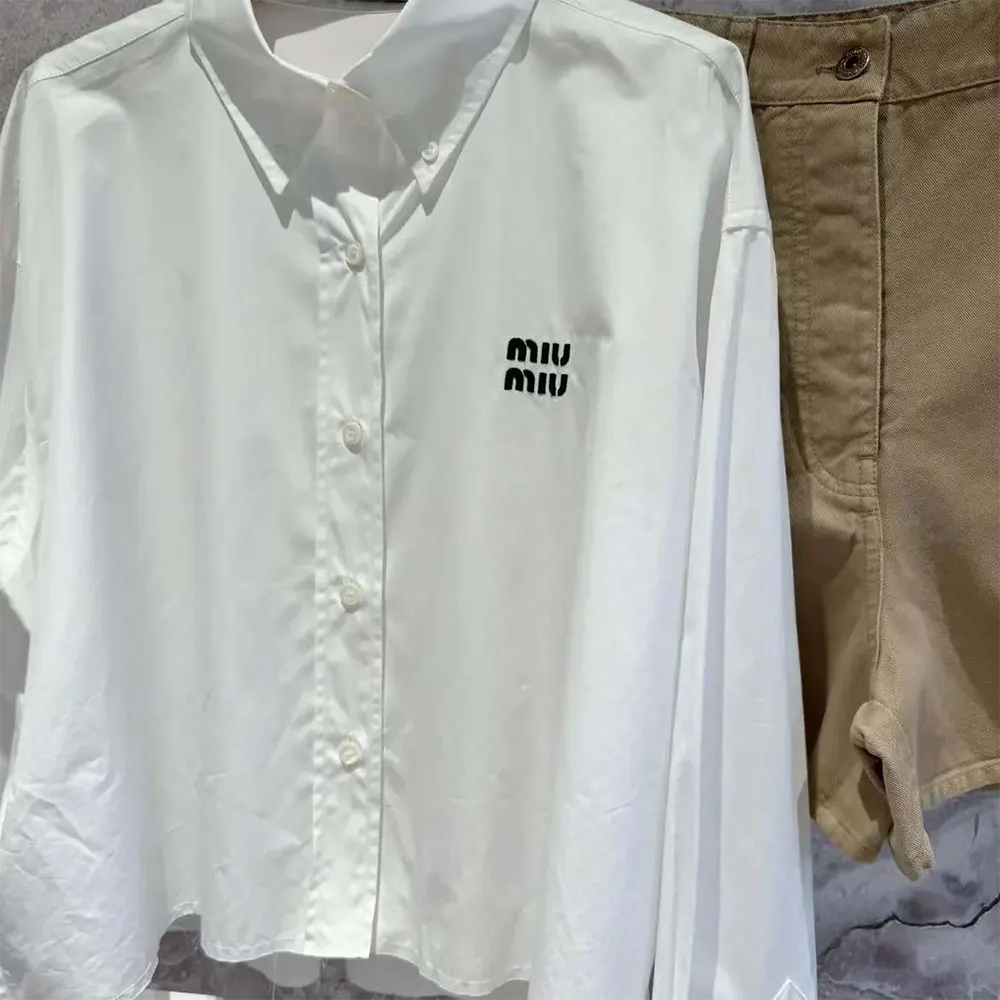 Miu Miu Women Striped Cotton Shirt MK1659_14BC_F0X24_S_OOO - image 6