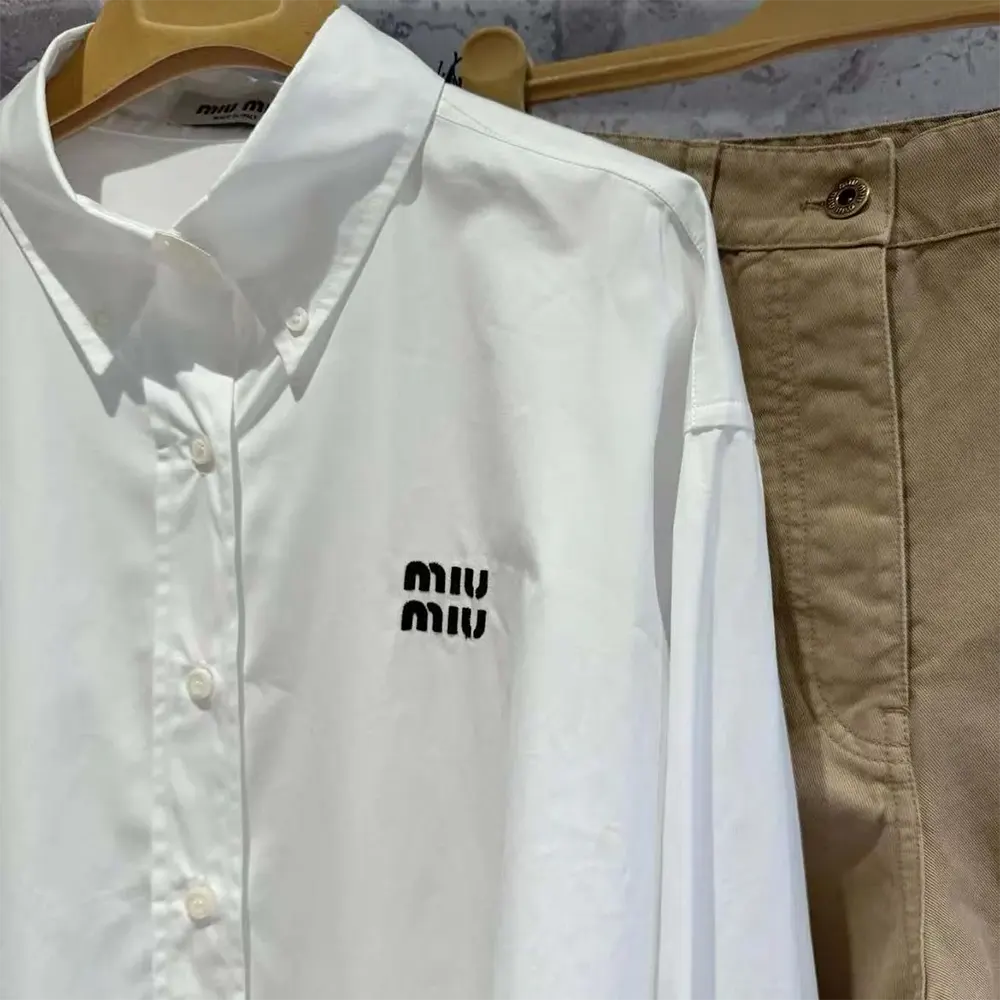 Miu Miu Women Striped Cotton Shirt MK1659_14BC_F0X24_S_OOO - image 5