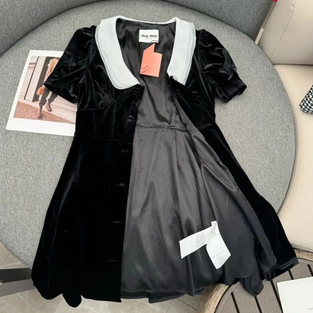 Miu Miu Women Velvet Minidress MF5217_10BA_F0002_S_OOO - image 6