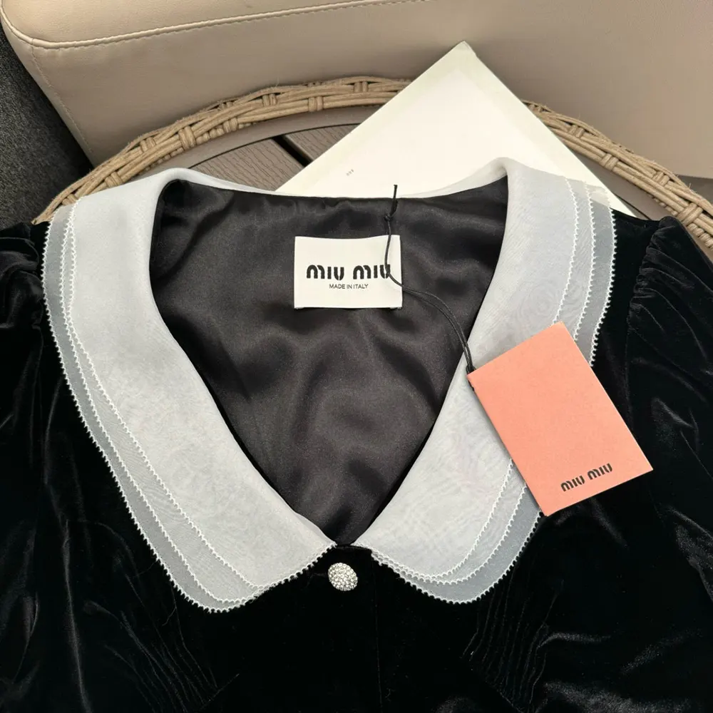 Miu Miu Women Velvet Minidress MF5217_10BA_F0002_S_OOO - image 8