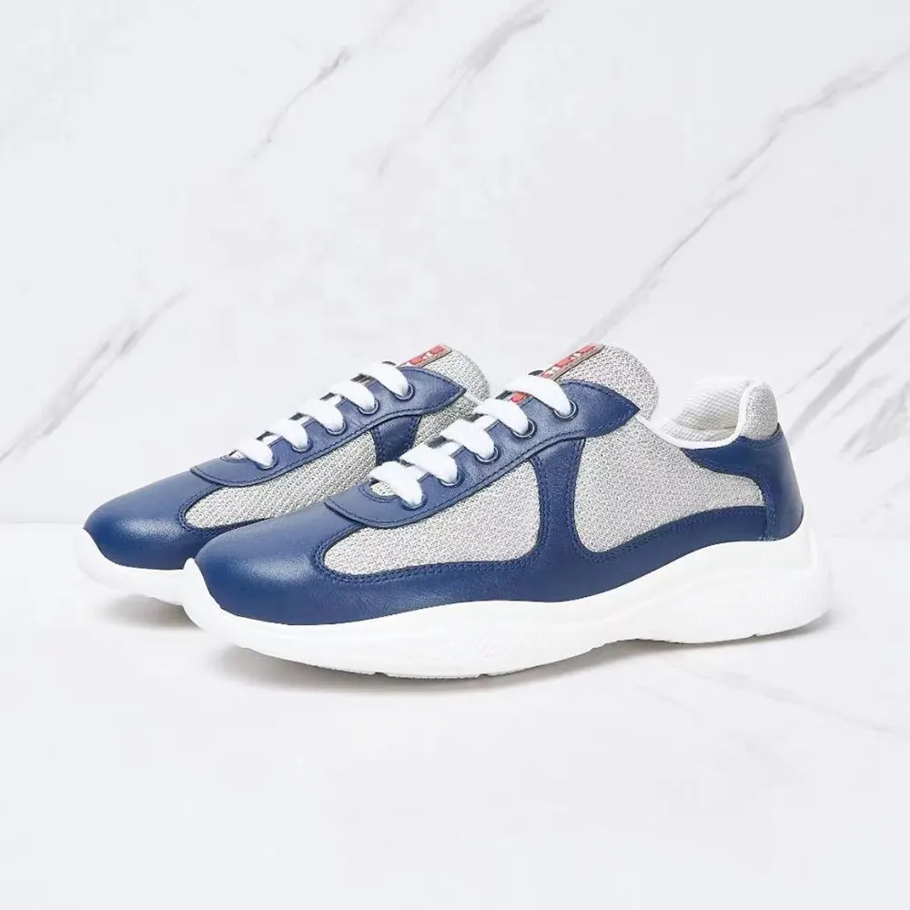 Prada Unisex America’s Cup Soft Rubber and Bike Fabric Sneakers-Blue - image 4