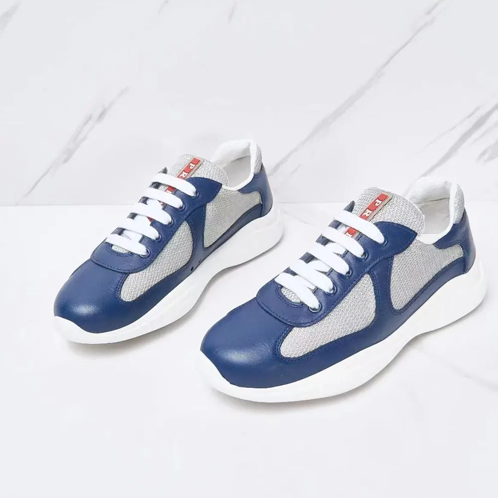 Rear view showing Prada logo on heel of America’s Cup Soft Rubber Sneakers