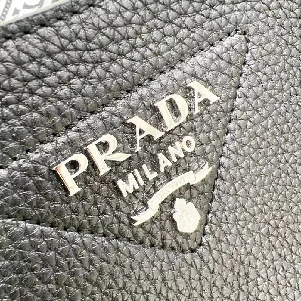 Prada Unisex Leather Mini Shoulder Bag-Black - image 9