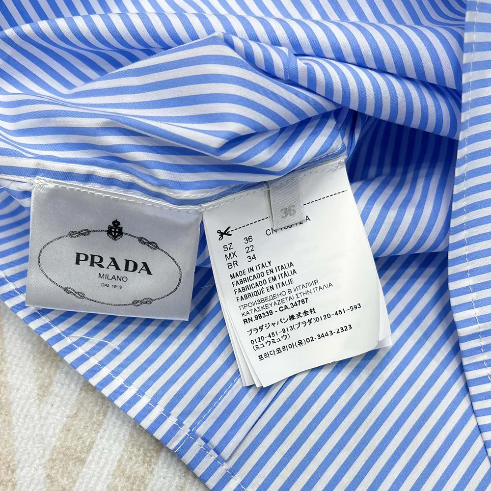 Prada Women Embroidered Striped Shirt P495GR_14QJ_F0AZ1_S_OOO - image 10