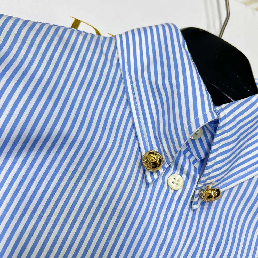Prada Women Embroidered Striped Shirt P495GR_14QJ_F0AZ1_S_OOO - image 8