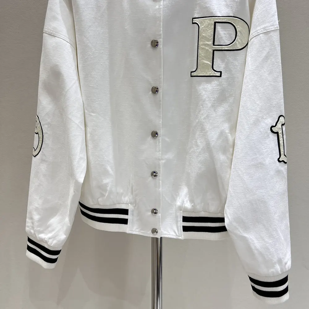 Prada Men Kid Mohair Bomber Jacket with Patches - image 7