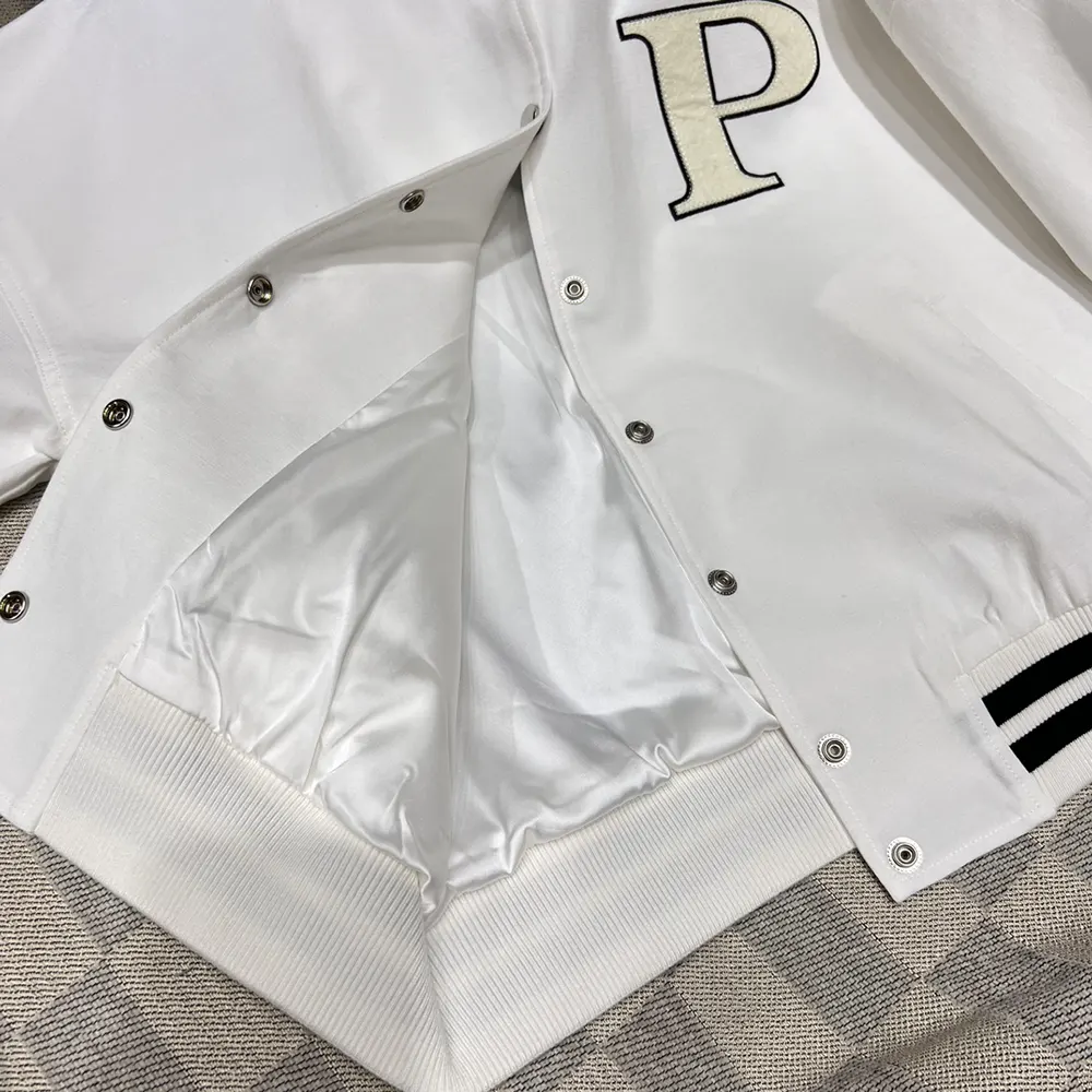 Prada Men Kid Mohair Bomber Jacket with Patches - image 8