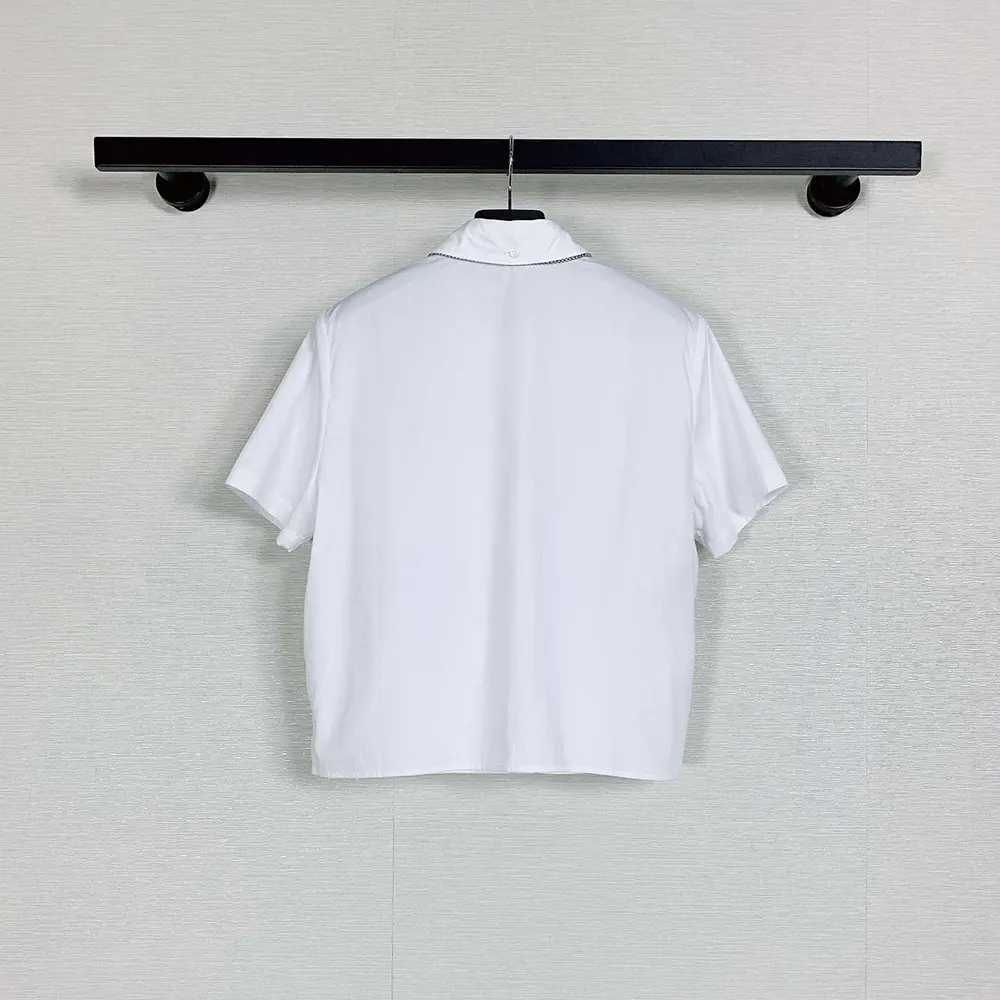 Prada Women Poplin Shirt-White P419G_1XV2_F0009_S_222 - image 4