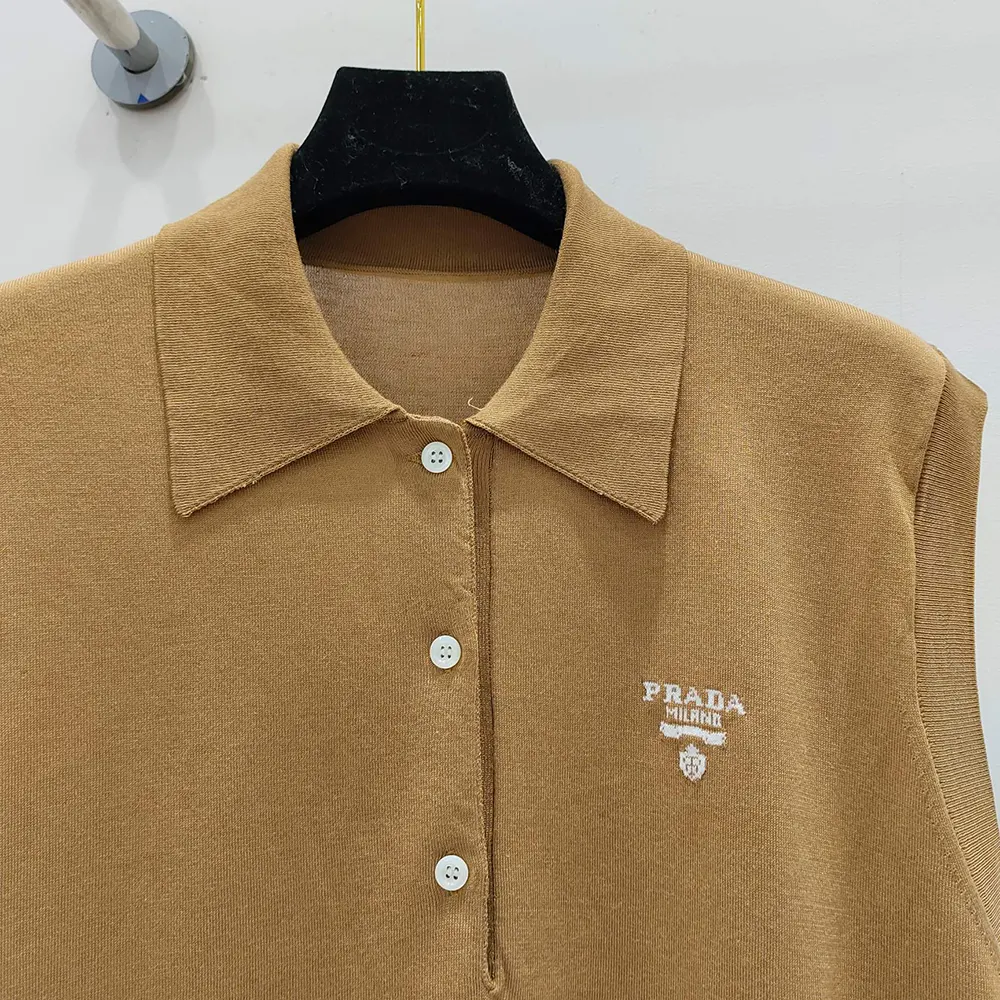 Prada Women Sleeveless Silk Polo Shirt P29B36_15EY_F0040_S_OOO - image 5