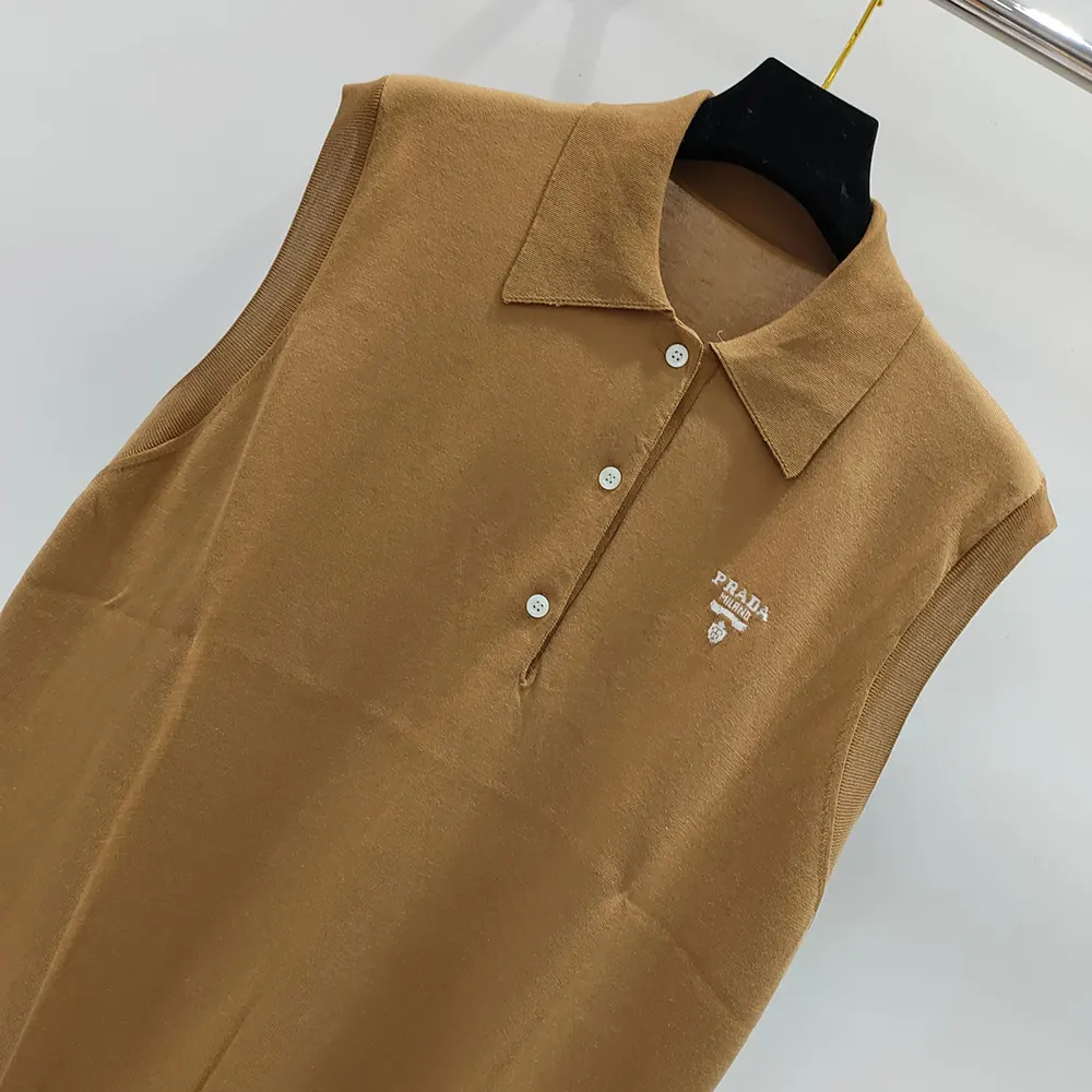 Prada Women Sleeveless Silk Polo Shirt P29B36_15EY_F0040_S_OOO - image 4