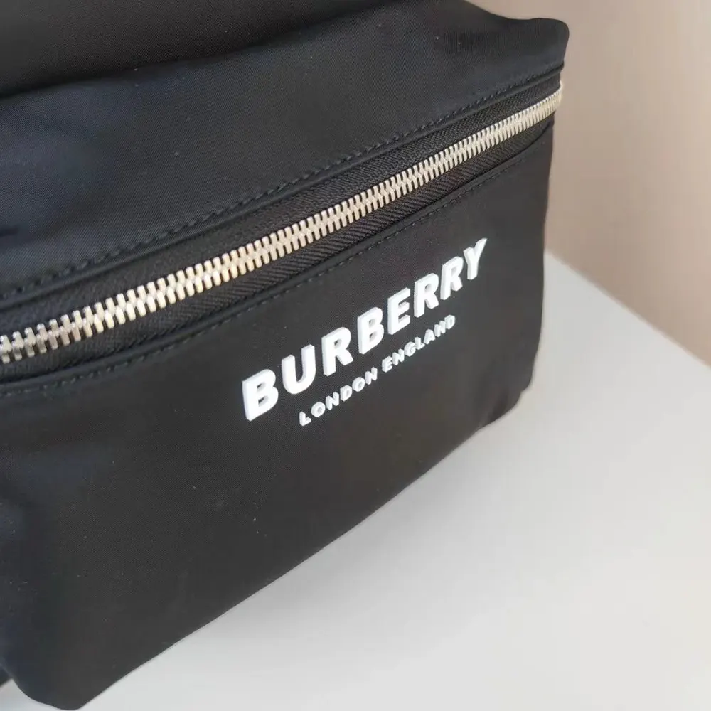 Burberry Men Logo Print ECONYL Backpack-Black - image 8