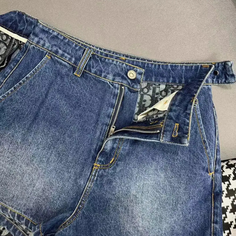 Dior Women Wrap Miniskirt with Integrated Shorts Navy Blue Stonewashed Cotton Denim - image 9