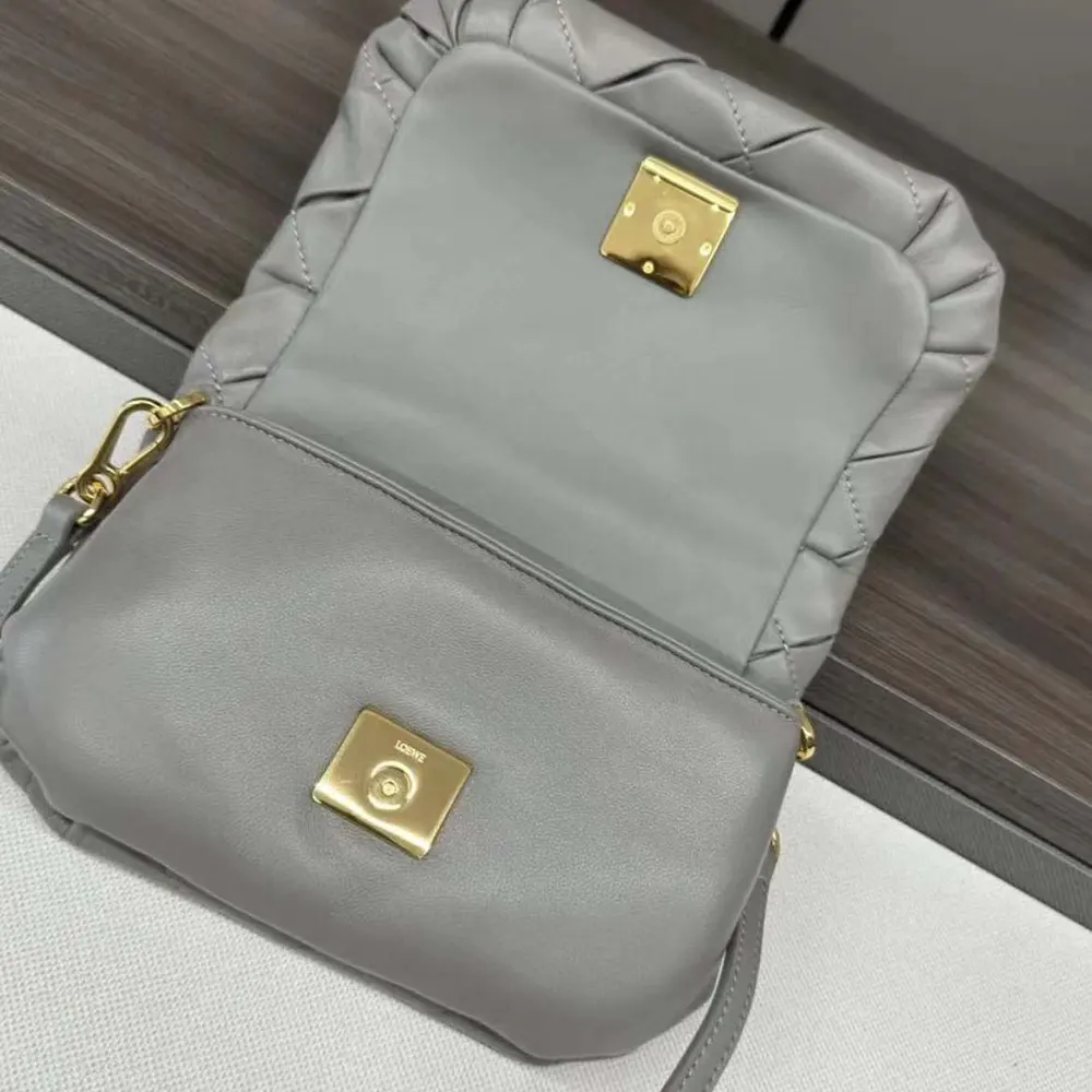 Loewe Women Mini Puffer Goya in Pleated Shiny Nappa Lambskin - image 4