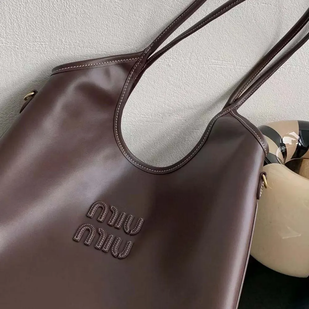 Miu Miu Women IVY Leather Bag-Chocolate 5BG231_2CRW_F0NBL_V_MLN - image 4