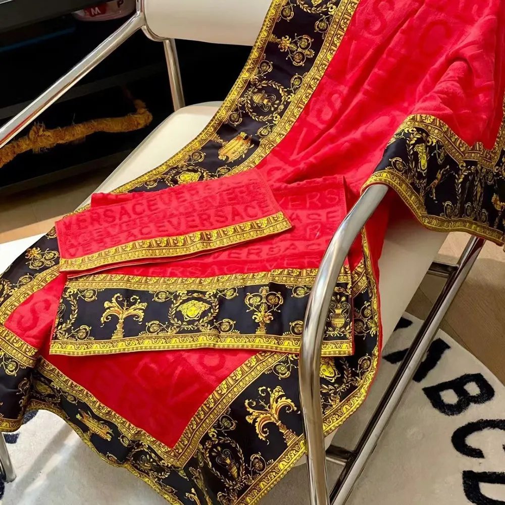 Versace I Love Baroque Beach Towel in the Cotton - image 4