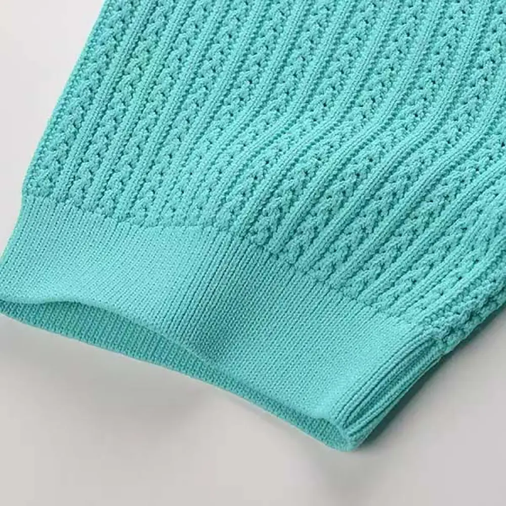 Balmain Women Flared Knit Dress-Light Blue - image 6