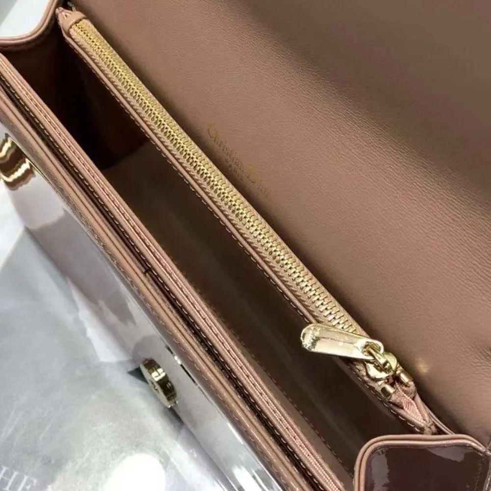 Dior Lady Dior Pouch Patent Cannage Calfskin-Sandy - image 9