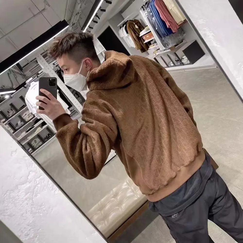 Dior Men Oblique Relaxed-Fit Hooded Sweatshirt Brown Terry Cotton Jacquard - image 10