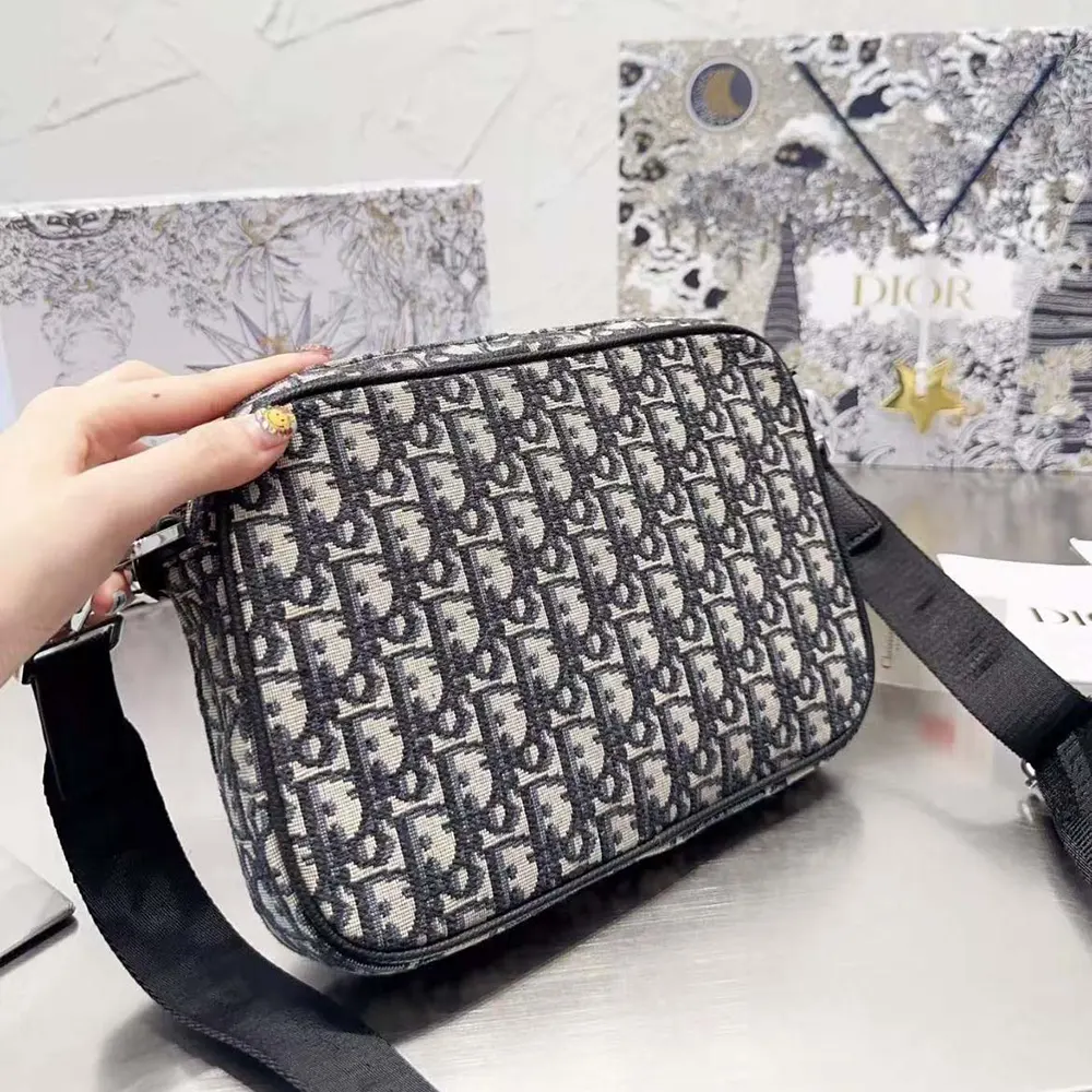 Dior Men Saddle Triple Pouch Beige and Black Dior Oblique Jacquard - image 4