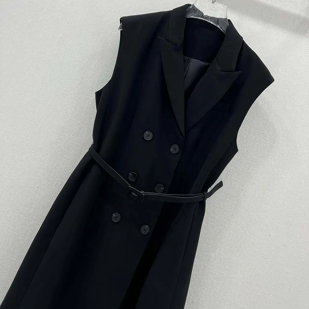 Dior Women Mid-Length Blazer Dress Black Virgin Wool and Cotton Bouclé - image 5