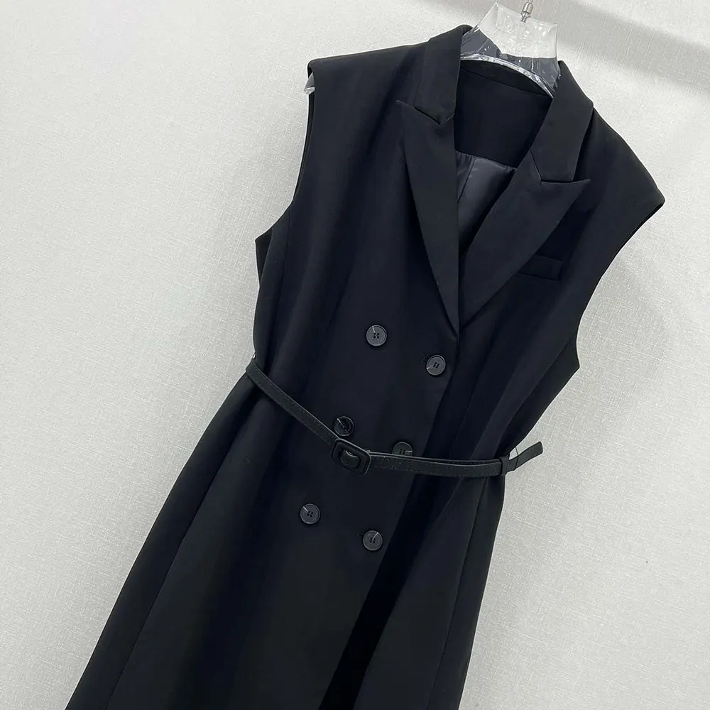 Dior Women Mid-Length Blazer Dress Black Virgin Wool and Cotton Bouclé - image 4