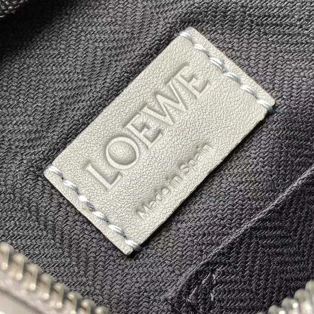 Loewe Men XS Military Messenger Bag in Supple Smooth Calfskin and Jacquard-Grey - image 10