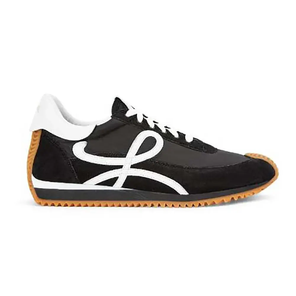 Loewe Unisex Flow Runner in Nylon and Suede-Black