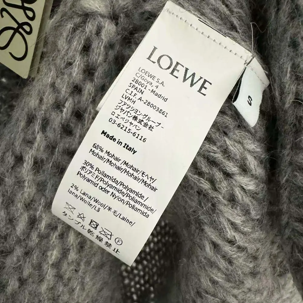 Loewe Women Anagram Sweater in Mohair-Grey - image 9