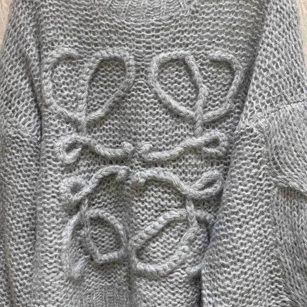 Loewe Women Anagram Sweater in Mohair-Grey - image 5
