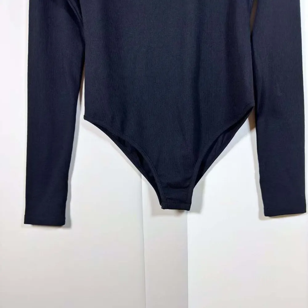 Prada Women Ribbed Knit Jersey Bodysuit-Black - image 4