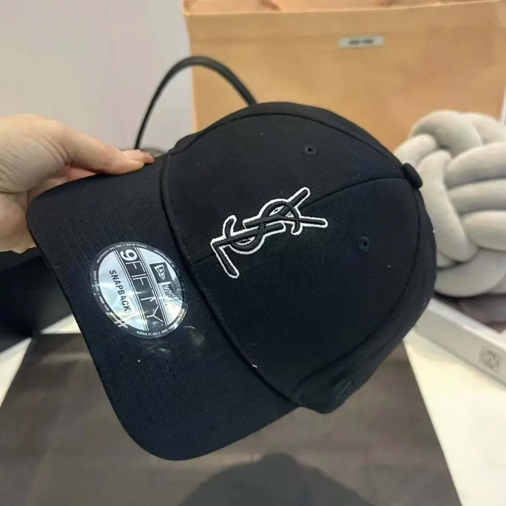 Saint Laurent YSL Unisex Cap in Gabardine-Black - image 4