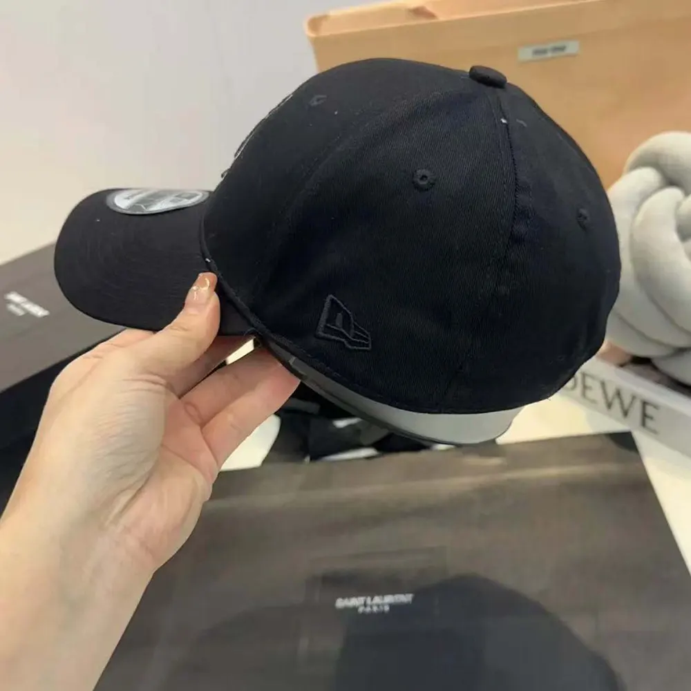 Saint Laurent YSL Unisex Cap in Gabardine-Black - image 6