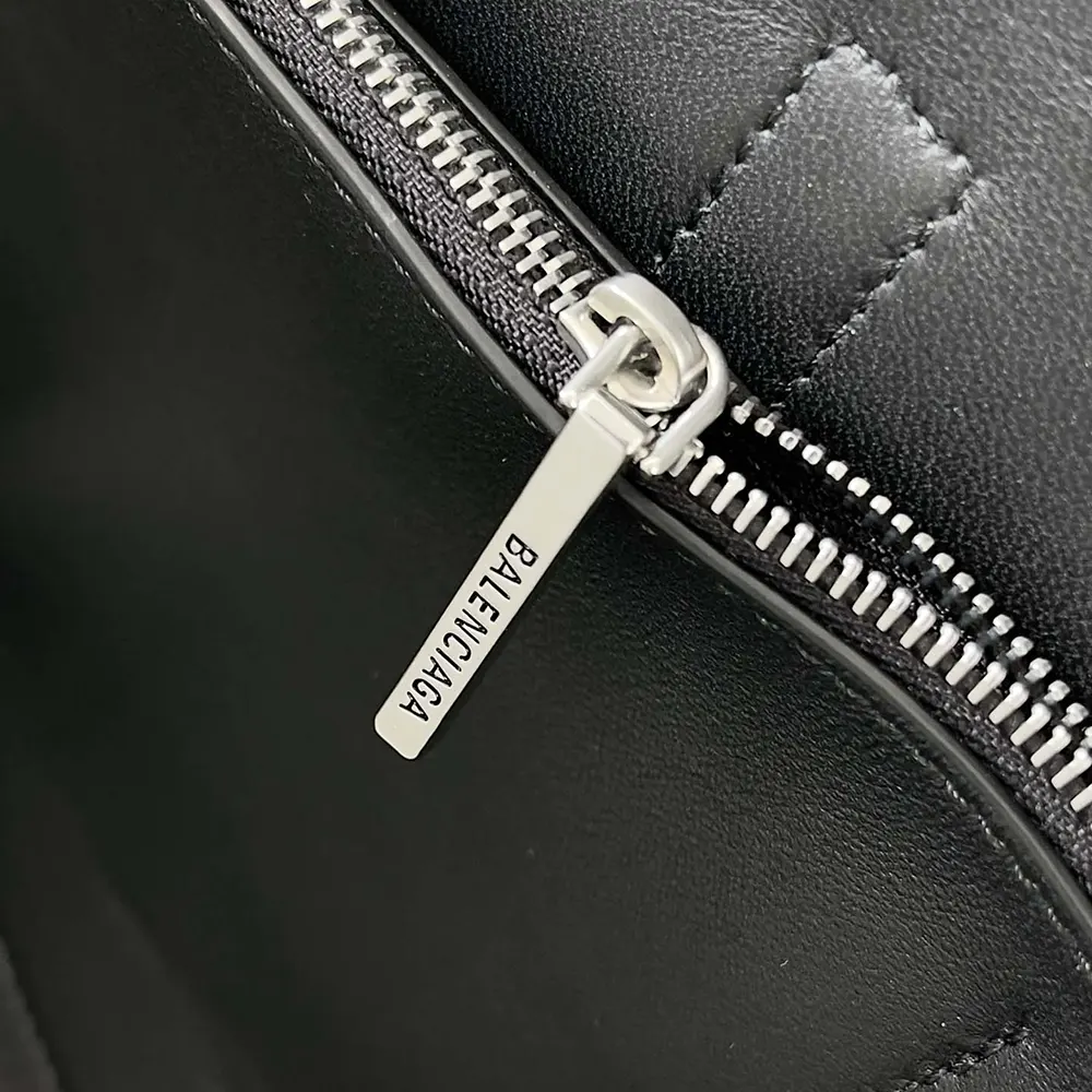Balenciaga Women Bel Air Small Carry All Bag in Black Smooth Calfskin-Silver - image 10