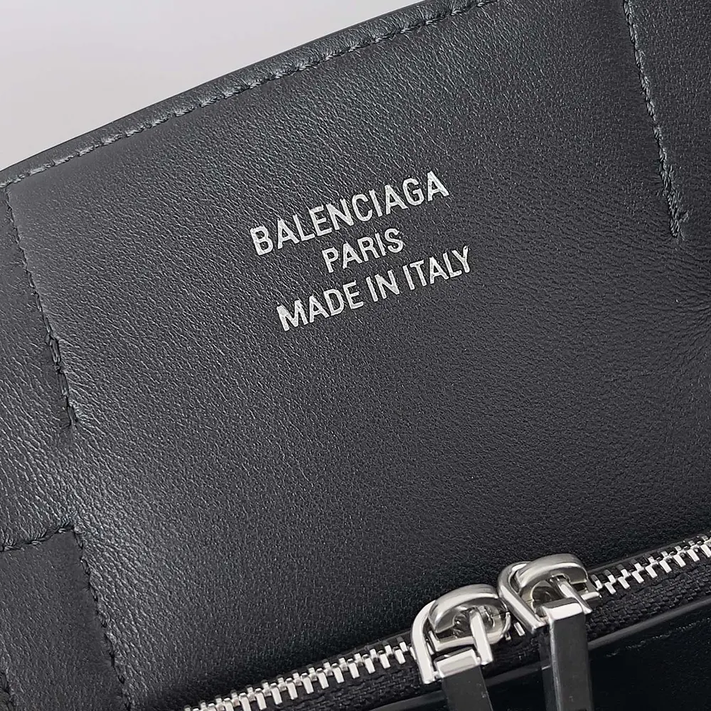 Balenciaga Women Bel Air Small Carry All Bag in Black Smooth Calfskin-Silver - image 9