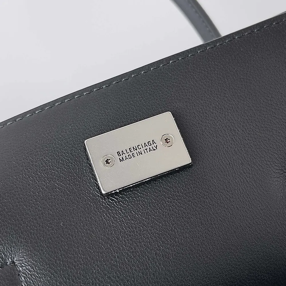 Balenciaga Women Bel Air Small Carry All Bag in Black Smooth Calfskin-Silver - image 8