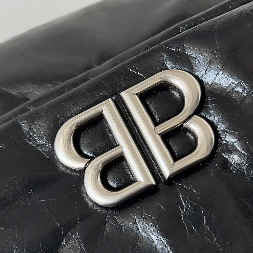 Balenciaga Women Monaco Large Chain Bag-Black - image 6