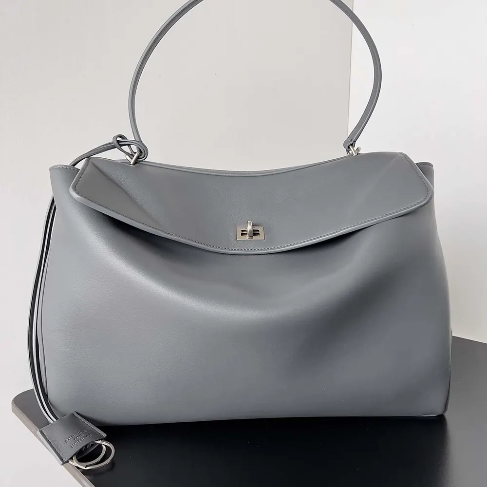 Close-up of silver hardware on Balenciaga Women Rodeo Medium Handbag