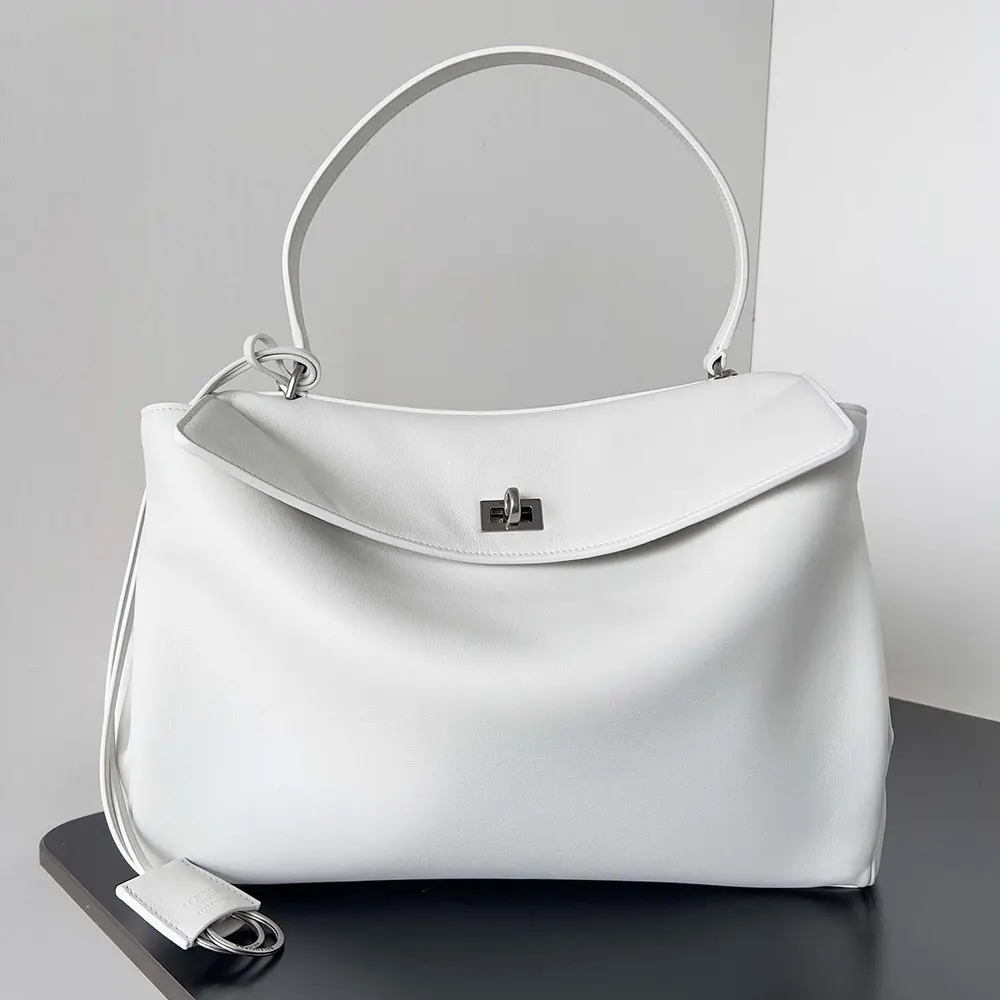 Close-up of silver hardware on Balenciaga Women Rodeo Medium Handbag