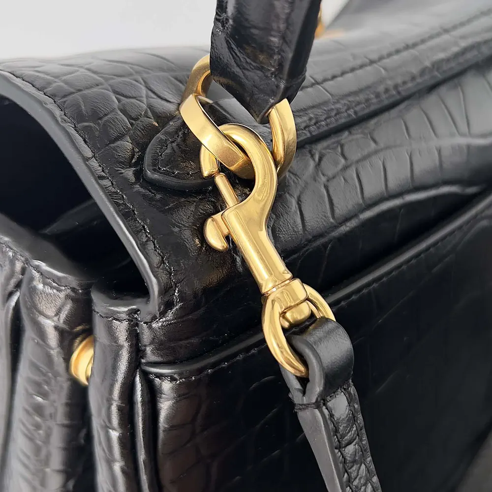 Balenciaga Women Rodeo Mini Handbag Supple Crocodile Embossed in Black - image 5