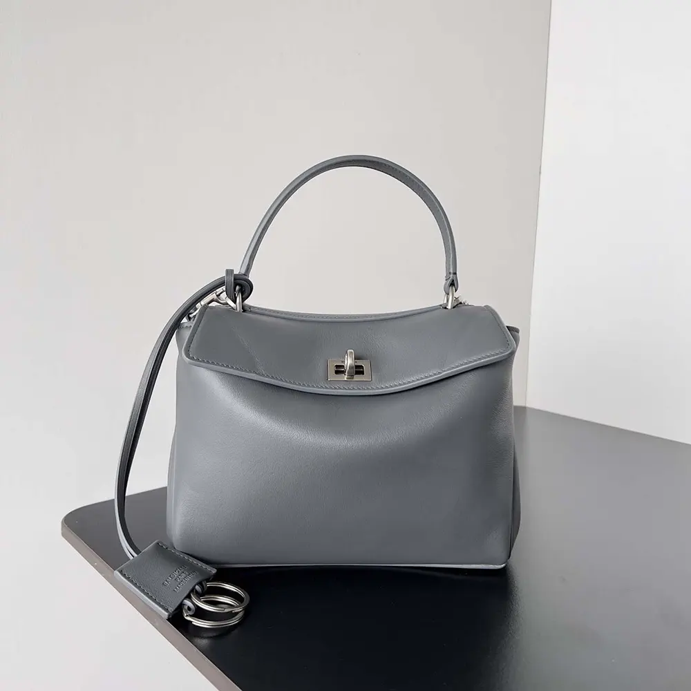 Close-up of silver stud details on Balenciaga Women Rodeo Mini Handbag
