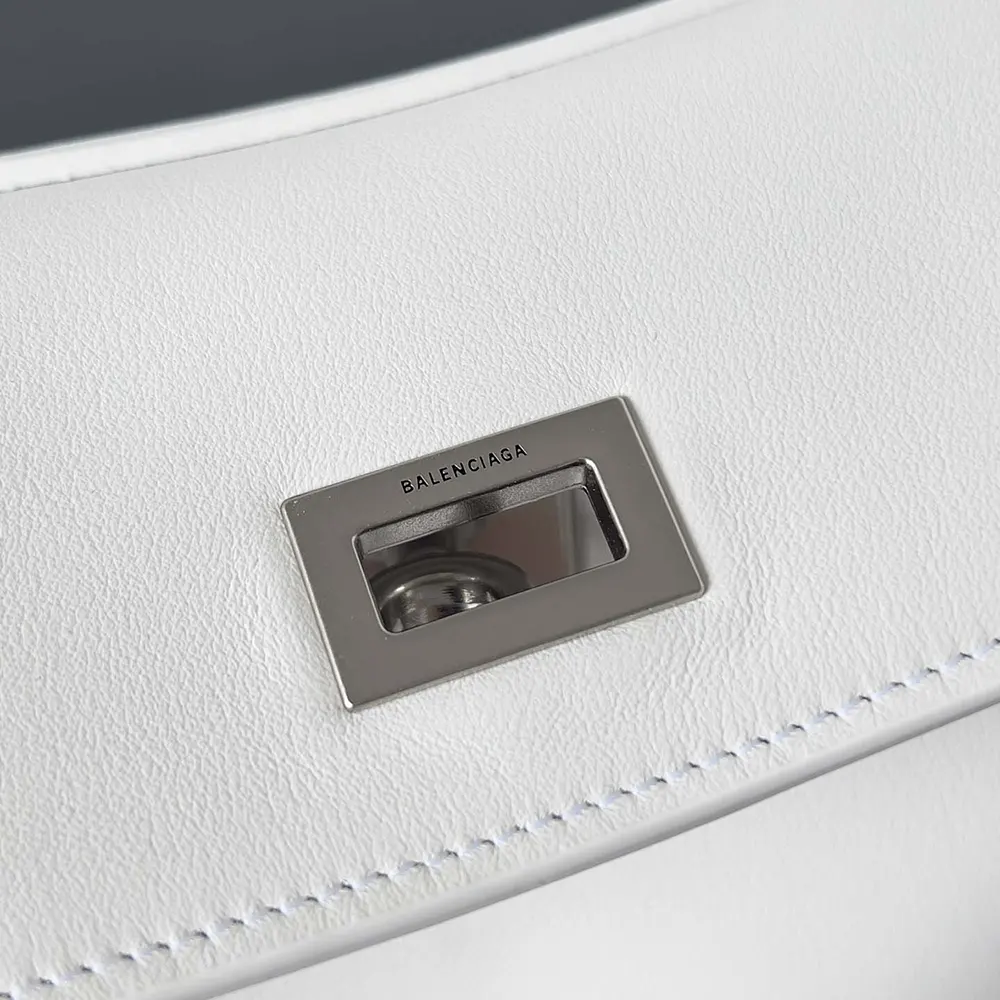 Balenciaga Women Rodeo Small Handbag in White Smooth Calfskin-Silver - image 9