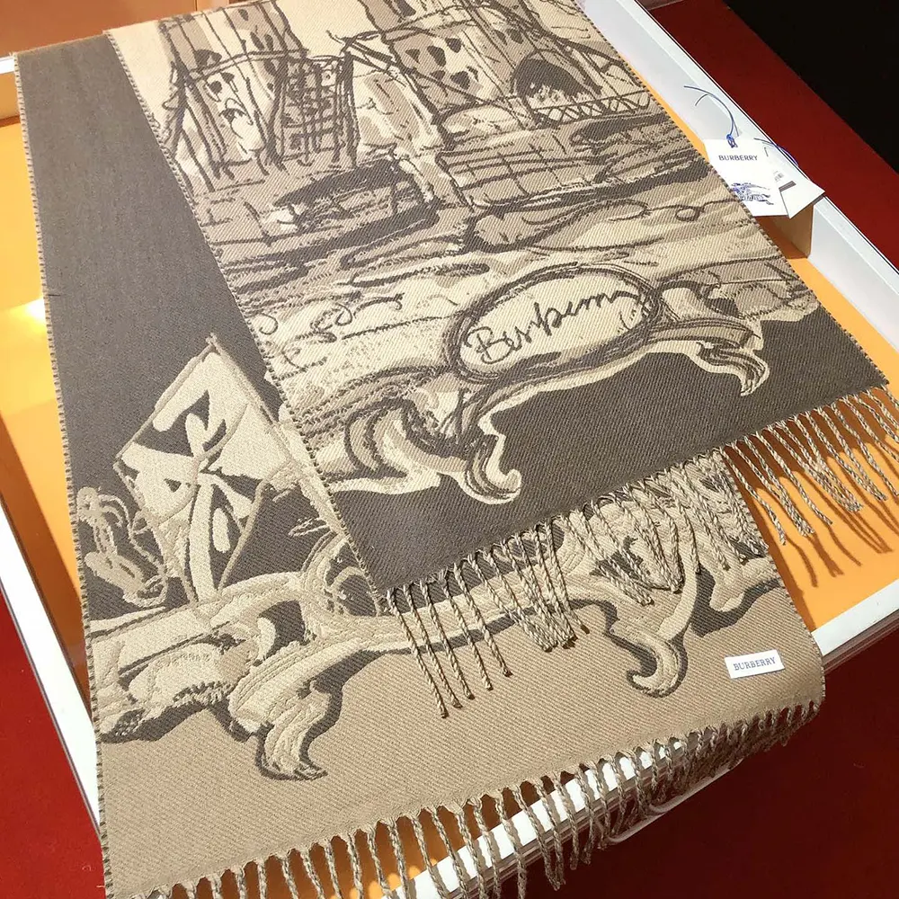 Burberry Unisex Tower Bridge Cashmere Scarf - image 5