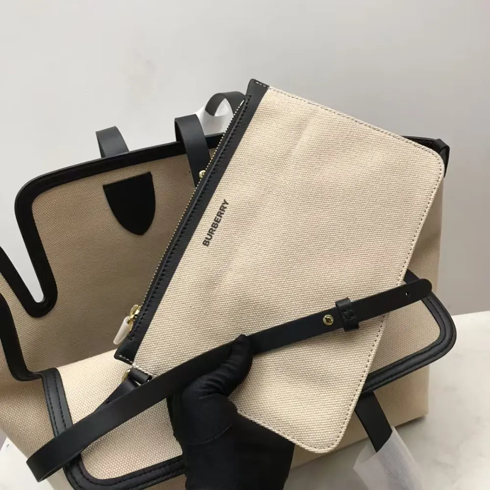 Burberry Women The Medium Soft Cotton Canvas Belt Bag-Beige - image 5