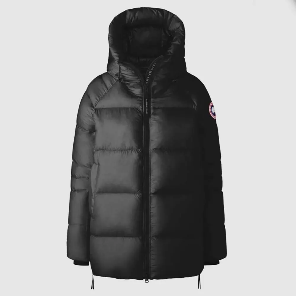 Front view of Canada Goose Women Cypress Puffer with Recycled Feather-Light-Ripstop-Black